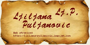 Ljiljana Puljanović vizit kartica